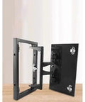 Rock Solid Heavy Duty Concealed Pivot Hinge For Invisible Doors And Removable Access Panels Crafted From Stainless Steel on display.