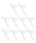 Heavy Duty Freezer Hooks And Fridge Shelf Clips Set Of 50 Crack Resistant Smooth Surface Sturdy Bracket Organizer in white plastic