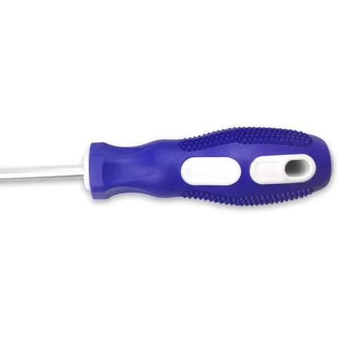 Extra Long 12 Inch Slotted And Phillips Screwdriver With PH2 Cross Head And Flat Blade For Hard To Reach Areas, Stable Pressure For Easy Screwing, Chrome Vanadium Steel With Heat Treated Rubber Grip, Durable High Hardness Tool