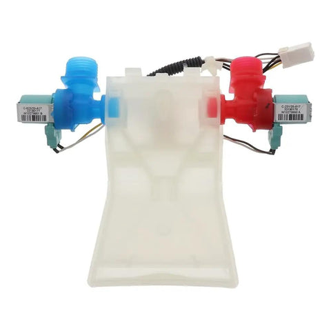 Washer Water Inlet Valve Assembly With Built In Thermistor And Vacuum Breaker 6 Pin Wire Real Time Temperature Sensing And Auto Inlet Flow Control For Smooth Laundry Sessions, front view