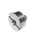 Waterjet poppet retainer, front view, silver metal part for intensifier pump (10118552N)