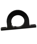 XTPTFABS 2-inch billet steering column mount, front view, black with circular clamp and flat base.
