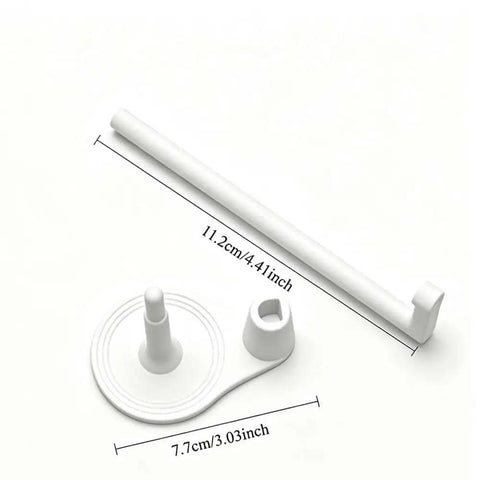 Heavy Duty Thread Spool Stand For Sewing Machines Featuring A Sick Anti Tangle Guide and Jumbo Cone Holder in white, measuring 11.2cm x 7.7cm.