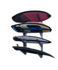 Heavy Duty Board Sports Wall Mount Storage Rack For Surfboards Wakeboards Snowboards Skis And EFoils That Holds Up To Four Boards