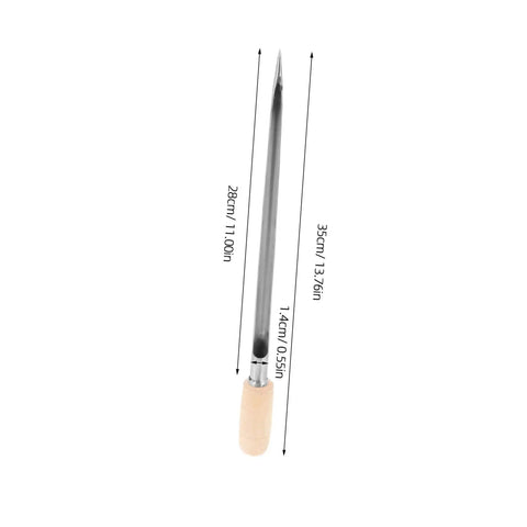 Stainless Steel Grain Sampler Tool With Wooden Handle Durable Sampling Probe For Wheat Rice Corn Sorghum And Other Grains