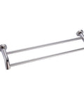 Stainless Steel Double Bar Towel Bar Rack 60x15cm Quick Dry Adhesive Mount Bath Towel Holder No Fuss Rustproof SUS304 Bright Finish