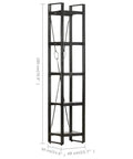 5 Tier Bookcase In Black With Solid Mango Wood Shelves And A Powder Coated Steel Frame Dope Industrial Style Open Design