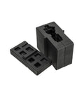 Rock Solid Heavy Duty Vise Support Blocks Reinforced Nylon Polymer for smooth auto repairs, two sizes visible, durable clamping tool.