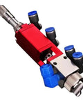 Pro Grade Precision Pneumatic Spray Valve With Micrometer Knob For Industrial Paint Glue Dispensing Heavy Duty Stainless Steel Housing G1/8 Thread 1 5mm Nozzle Compressed Air Atomizer, detailed view showing controls.