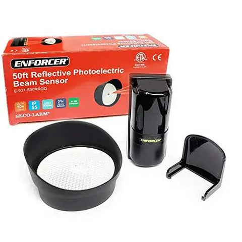 Enforcer IR Reflective Photoelectric Sensor With 50ft Range ETL UL325 Compliant Heavy Duty Weatherproof IP55 for indoor and outdoor use