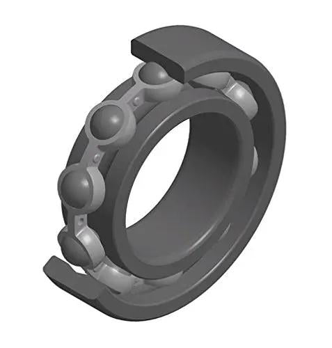Pro Grade Heavy Duty Single Row Deep Groove Radial Ball Bearing With Open Design showing balls and raceway, 35mm bore, 72mm outer diameter.