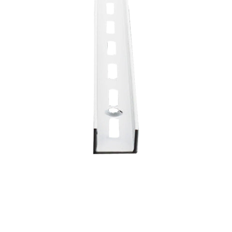 Front view of Dual Trak Adjustable Wood Shelf Brackets For Garage FastTrack Rail Direct Mount Into FastTrack Garage Rail 2 Pack