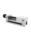 Pro Grade Right Angle Vise For Universal CNC Machine With Quick Swap Jaws And Modular Clamping Slots, showing sturdy metallic construction and clamping mechanism.