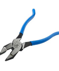 Heavy Duty 9 Inch Ironworker Pliers For Rebar ACSR Screws Nails And Hardened Wire, High Leverage Side Cutters, Blue Handle