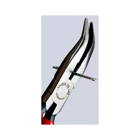 Angled Long Nose Pliers With Cutter 40 Degree Bend Six And A Quarter Inch Jaw Pro Grade Pliers for precise gripping with nail