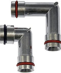 Aluminum Heater Hose Fittings With O Rings Beefy Upper And Lower Aluminum Elbow Connectors Durable Replacement Kit 2 Pack OE