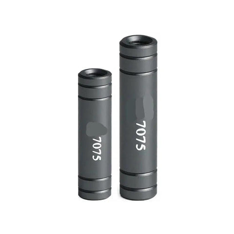 Hardcore 7075 Aluminum M3 Standoffs And Spacers For FPV Racing Drones 10 Piece Set, showing two sizes for custom builds.