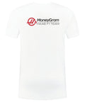 Back view of Haas F1 Racing T Shirt With Small Logo White 3XL Official Fan Gear For Motorsport Enthusiasts Comfortable Cotton Tee Short Sleeve Crew Neck Great For Haas Supporters And Race Day Style showing logo.