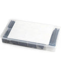 Slotted Spring Dowel Pin Assortment Kit 450 Pieces With Plastic Storage Case For Automotive Mechanical Workshop And Repairs Pro Grade Durable Spring Steel Pins For Cogs Gears Wheels And Precise Alignment Must Have case