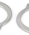 Straight Up Heavy Duty 2 Pack External Circlips Crafted From 304 Stainless Steel C Clip Retaining Shaft Snap Rings 125mm on white background.