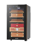Electric Humidor For Home Use 48L Cigar Cabinet With Cooling Temperature Control 350 Count Capacity Spanish Cedar Shelves