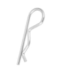 10 Pack Cotter Pins And Hairpin Spring Fasteners Kit For Auto And Engineering Use Galvanized R Clips Retaining Pins 4x75mm Quick Install Hairpin Design Delivers Solid Hold On Clevis Pins And Bolts Great Value For Workshop DIY Projects - Close-up view of a single galvanized cotter pin