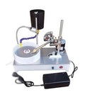 6 Inch Bench Grinder Polishing Machine Gemstone Lathe U Shaped Guard DC Motor 2800 Rpm 120 W showing detailed setup for jewelry crafting.