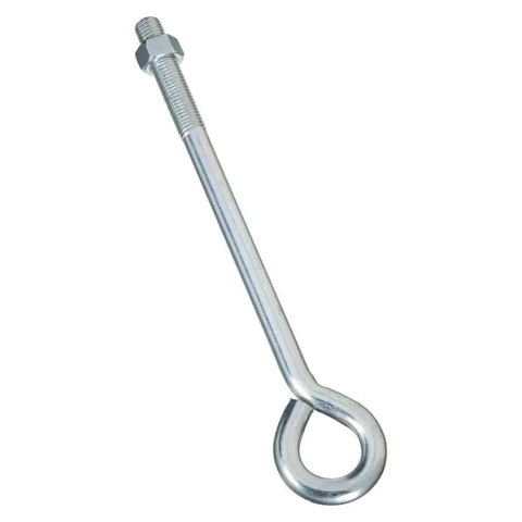 Heavy Duty Eye Bolt Three Quarter Inch By Fourteen Inch Zinc Plated With Weatherguard Protection shown on white background