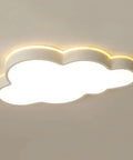 Cloud Shape LED Ceiling Light For Kids Room Acrylic Flush Mount Chandelier With Remote Dimmable Warm And White Light Large 25.5 Inch