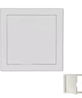 Hella Durable Magnetic Access Panel For Wall And Ceiling Waterproof Aluminum Inspection Door shown in white, 6 to 24 inches, open cover for easy access.