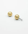 10 Pack Brushed Gold Ball Cabinet Knobs 1 Inch Diameter Zinc Alloy Drawer Pulls For Kitchen Cupboards with screw
