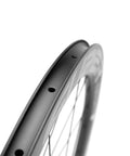 Carbon Disc Wheelset 50mm Depth 25mm Width Clincher 700c Center Lock Thru Axle Slick Glossy Black U-Shape Rim Hub
