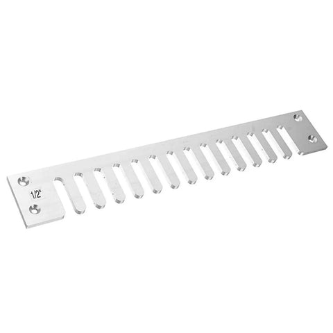 Real Deal Aluminum Dovetail Router Template Kit For Killer Box Joints And Semi Through Woodworking Tenoners This aluminum guide measures 436 mm.
