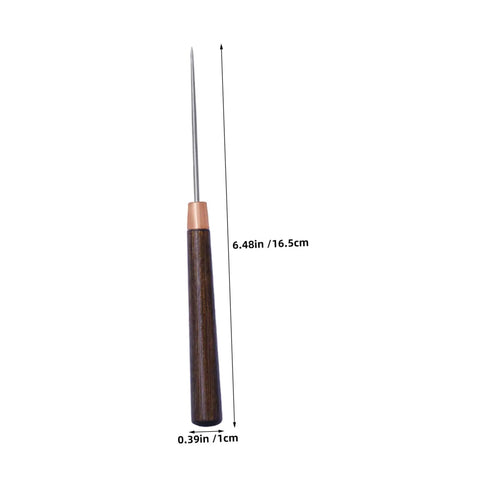 15 Piece Straight Cone Awl Set with Durable Wooden Handle for Leathercraft Sewing and Woodworking Hole Punch Projects 6.48in awl