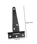 8 Pack Black T Shape Gate Hinges With Screws Zinc Plated T Strap Hinges For Outdoor Wood Fences Barn Shed Deck Hardware Heavy Duty Weather Resistant