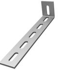 Silver mounting bracket with oval slots, part of Heavy Duty Mounting Bracket With Fasteners For 1 By 5 Slot Vans And Trucks Silver MB113