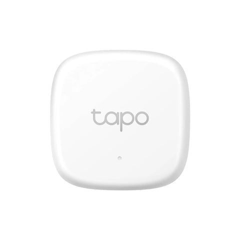 Smart Temp And Humidity Sensor T310 With Real-Time Alerts, Requires Tapo Hub, Swiss-Made High-Accuracy Sensor, Free Data Storage, Long-Lasting Battery Life For Your Home Climate Setup, white square sensor front view