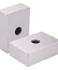 Two 1x2x3 inch hardened steel machinist blocks with center through holes