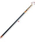 Heavy Duty 19.6ft Telescopic Cable Pulling Pole Made From High Density Carbon Fiber, measured at 52 inches.