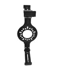 Hella Tight Stance Wheel Fitment Checker Tool For 5 Lug Rims Measures Backspacing And Rim Clearance On 14 To 20 Inch Wheels, black measuring tool front view.