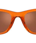 Wayfarer Reverse Sunglasses With Transparent Orange And Dark Grey Mirrored Copper Lenses 53 mm Everyday Classic Style front view