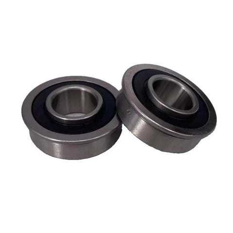 10 Pack 5/8 Inch Flanged Ball Bearings For Lawn Mower Wheels, ID 5/8 Inch, OD 1-3/8 Inch, Height 1/2 Inch, Double Sealed, Bearing Steel, Replacement Bearings For Garden Carts, Wheelbarrows, And Unicycles, two bearings