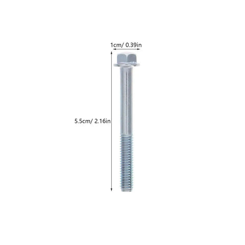 Motorcycle Engine Mounting Screw Set 10 Pc Easy Install Hardware Kit M6 Thread 8mm Diameter Silver Finish Durable Metal Fasteners for Pros Techs and DIYers, 5.5cm bolt