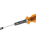One Sixteenth Inch Hex Screwdriver Kit for RC Cars, Drones, Quadcopters, and Helis shown with precision amber handle