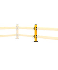 Middle Post for Protective Plastic Guard Rails, 42 Inch Yellow, Bolt On From Either Side to Extend Your Guard Rail System