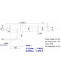 Technical diagram of Rugged Heavy Duty Electric Linear Actuator With 50 To 1200mm Stroke DC12V Or DC24V Motors, labeled dimensions