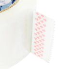 Close-up of Pro Grade Heavy Duty Packing Tape Set With Tape Gun, 6 Clear Rolls showing edge detail, 2.7 Mil, 1.88 Inch By 55 Yards