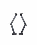 2-Pack Black Lid Support Hinges, Rotatable Folding Lid Hinges for Window, Door, Box, Case, and Cabinet – Durable Iron Construction
