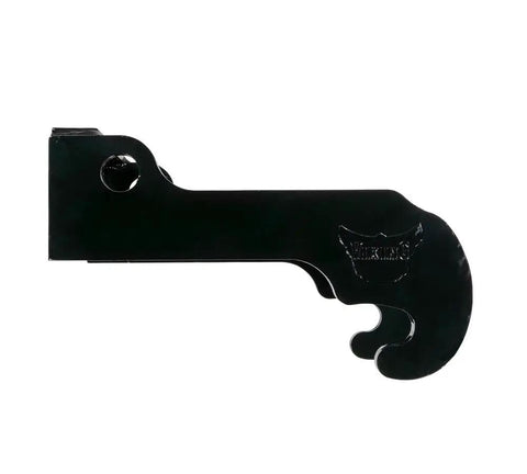 Side view of X Change Coupler Bracket For Bobcat Quick Attachments Mini Excavator Bucket Mount Durable G50 Steel Black Coated