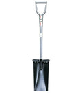 All Steel D Grip Spade With 13 Inch Blade For Heavy Duty Landscaping And Digging Industrial Grade Shovel With Dual Rubber Foot Pads
